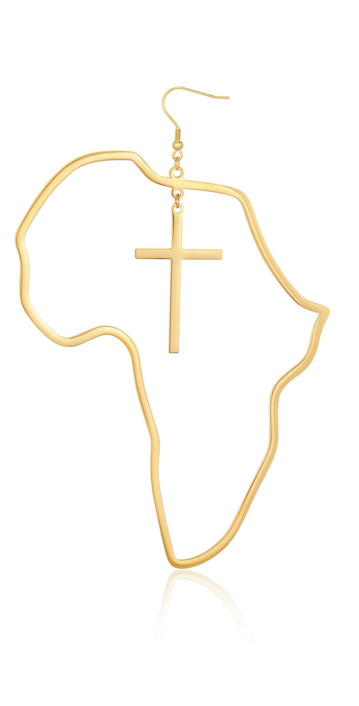 "Africa x Cross" Oversized Earrings