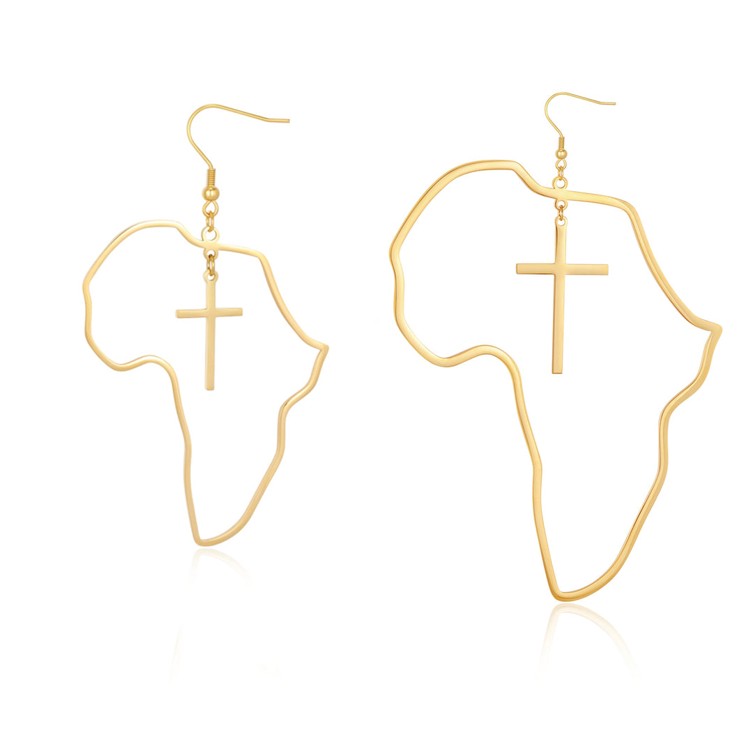 "Africa x Cross" Oversized Earrings