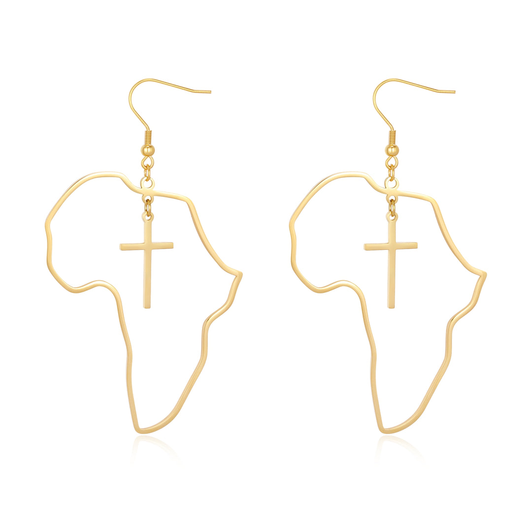 "Africa x Cross" Oversized Earrings