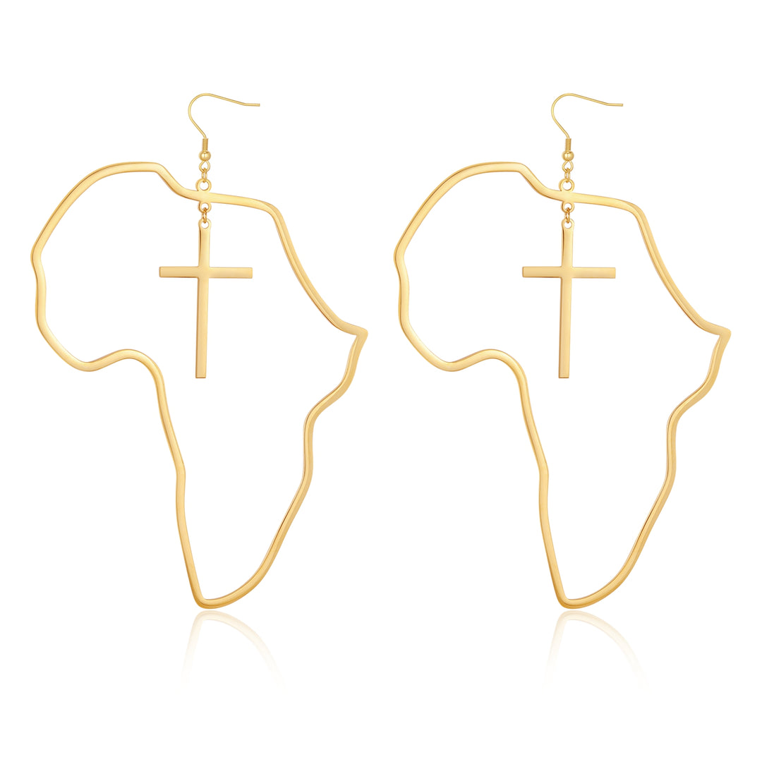 "Africa x Cross" Oversized Earrings