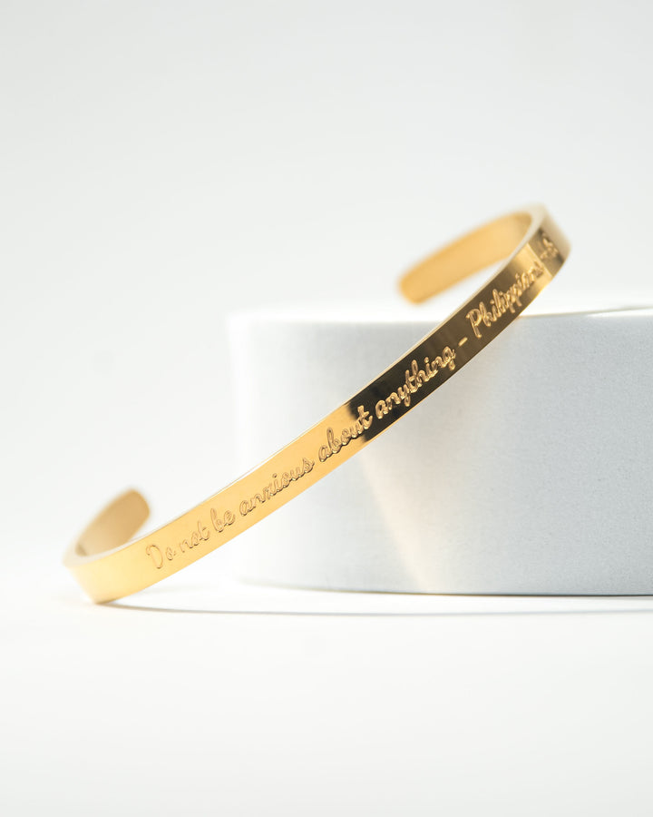 “Phil 4:6-7” Cuff Bracelet